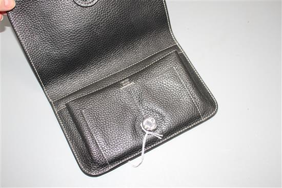 A Hermes leather filofax case, a Cartier leather passport holder, card holder and spectacle case